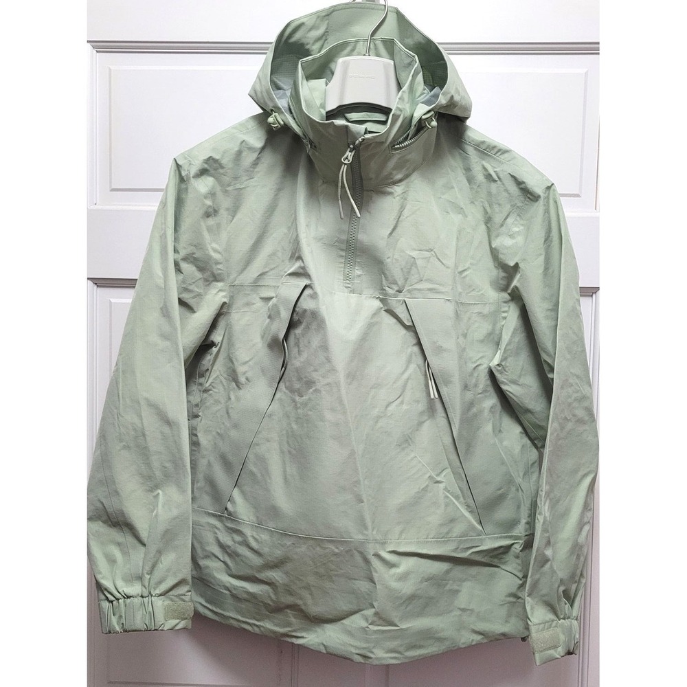 H&M‎ Women's Hooded Wind Breaker Rain Jacket w/ Zip Pockets - Mint Green - XS